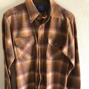 Vintage Pendleton Shadow Plaid Flannel